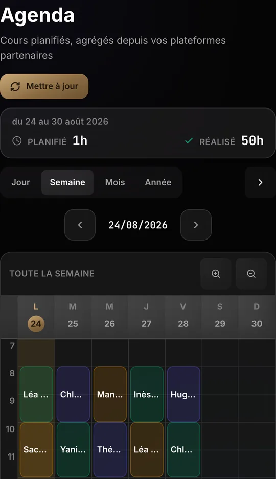 Toutes vos plateformes, un seul agenda